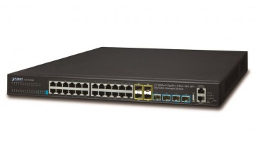 Planet XGS3-24042(v2) L3 switch, 24x TP, 4x SFP, 4x 10G SFP+, Web/SNMPv3, DDM, IP stack, AC/DC XGS3-24042