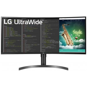 LG IPS monitor 35WN75C QHD / prohnutý / 35" / 3440x1440 / 300cd/m2 / 5ms GtG / 2x HDMI / DP / USB-C / repro 35WN75C-B.AEU